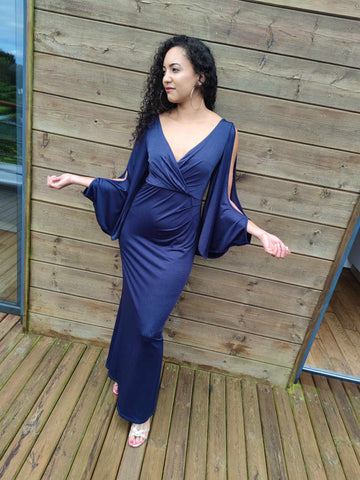 Robe de soirée bleu nuit en 38