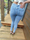 Jeans skinny bleu clair